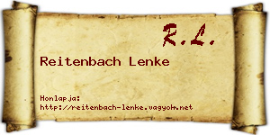 Reitenbach Lenke névjegykártya
