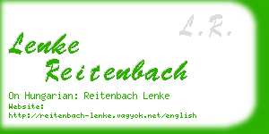 lenke reitenbach business card